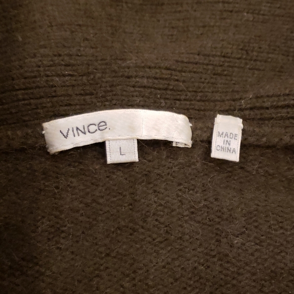 Vince Cashmere/Alpaca/Wool Drape Wrap Cardigan - Picture 2 of 3
